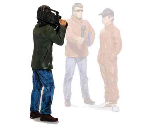 *ARCHIV*  Camera man with Videocamera (unpainted)  *ARCHIV*