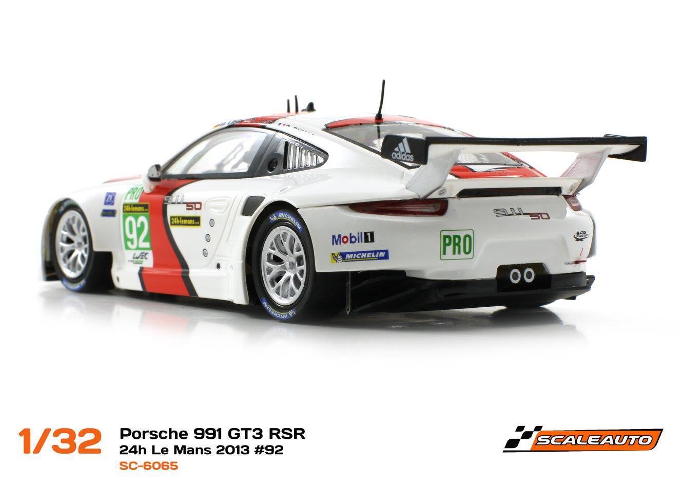 92 1:32 Scaleauto SC-6065 Porsche 991 RSR Le Mans 2013 No 