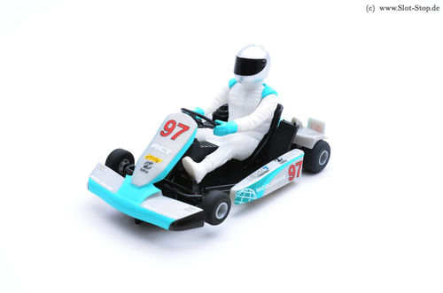 *ARCHIV*  Scalextric Racing Kart - GoKart, blau/silber #97  *ARCHIV*
