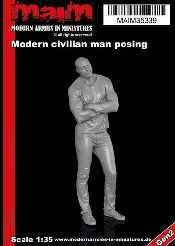 Muskulöser Mann / Security (Bausatz, unbemalt - 3D Druck)  *ABVERKAUF*
