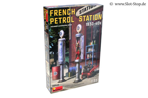 Zubehör alte französische Tankstelle (Bausatz)