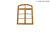 Halbbogen-Holzfenster 37x54mm
